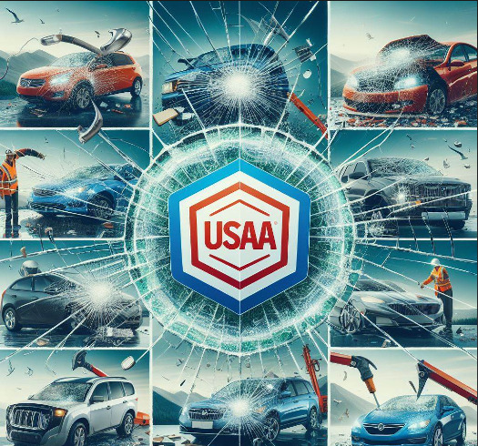 An image illustration of USAA Windshield replacement
